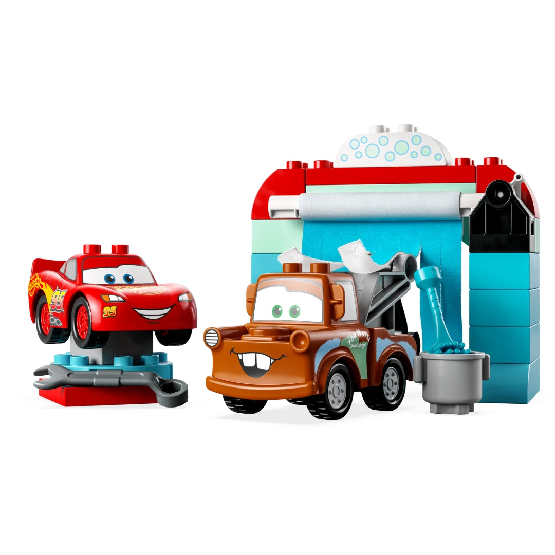 Lightning McQueen &amp; Mater&#39;s Car Wash Fun Set by LEGO -Lego - India - www.superherotoystore.com
