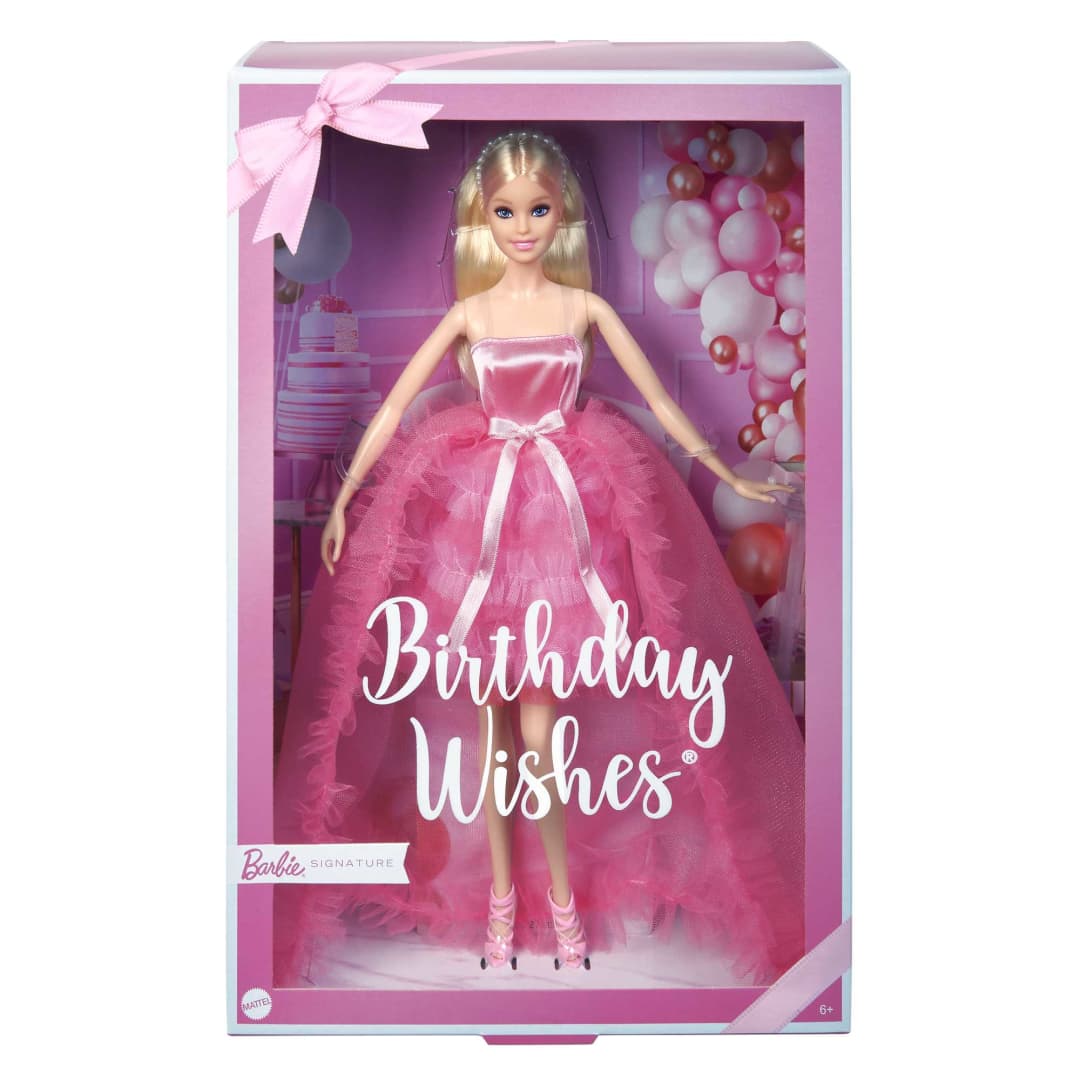 Barbie Doll, Birthday Wishes, Giftable, Blonde In Pink Dress by Mattel -Mattel - India - www.superherotoystore.com