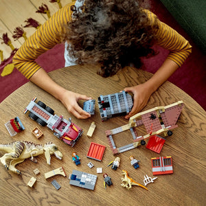 Jurassic World T. rex & Atrociraptor Dinosaur Breakout Set by LEGO -Lego - India - www.superherotoystore.com