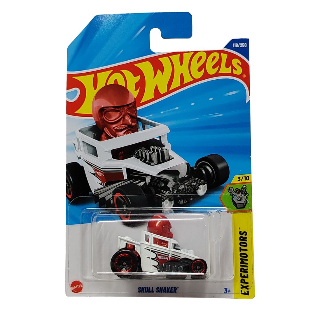 Experimotors White Skull Shaker 1:64 Scale Die-Cast Car by Hot Wheels -Hot Wheels - India - www.superherotoystore.com