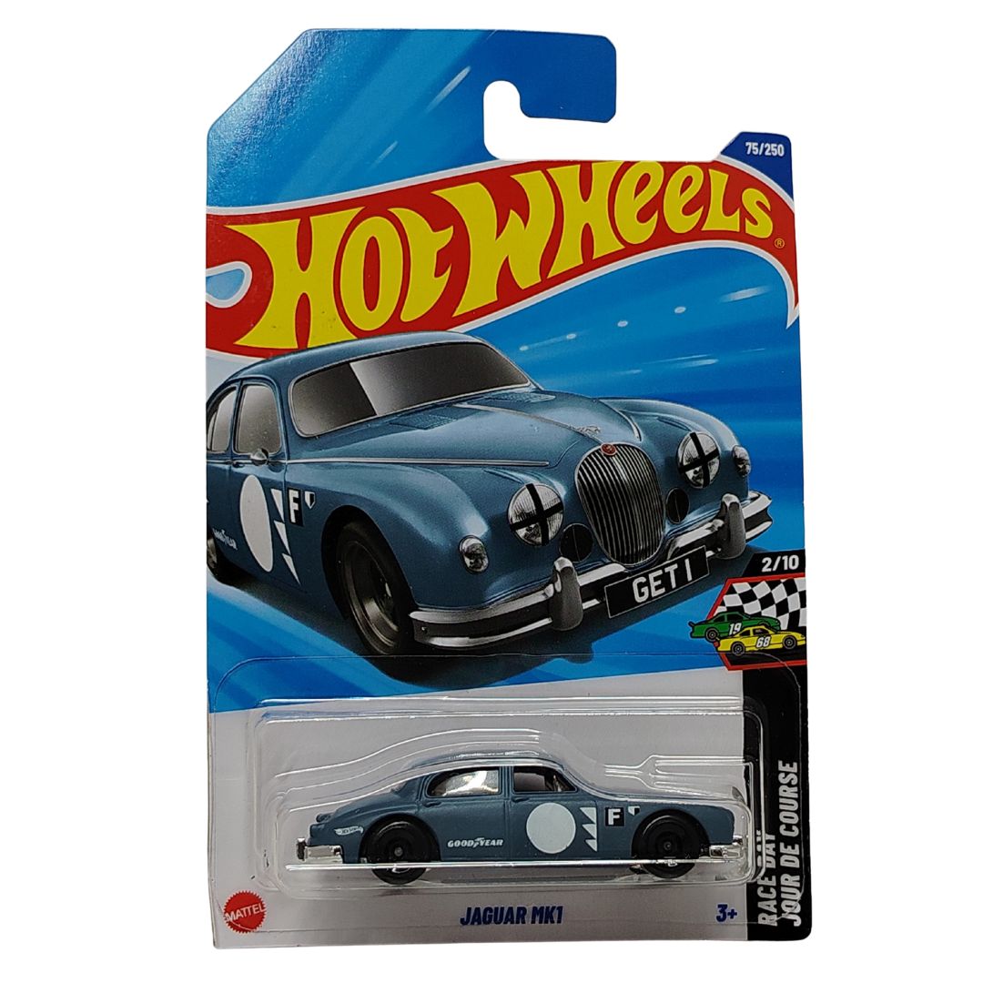 Race Day Grey Jaguar MK1 1:64 Scale Die-Cast Car by Hot Wheels -Hot Wheels - India - www.superherotoystore.com