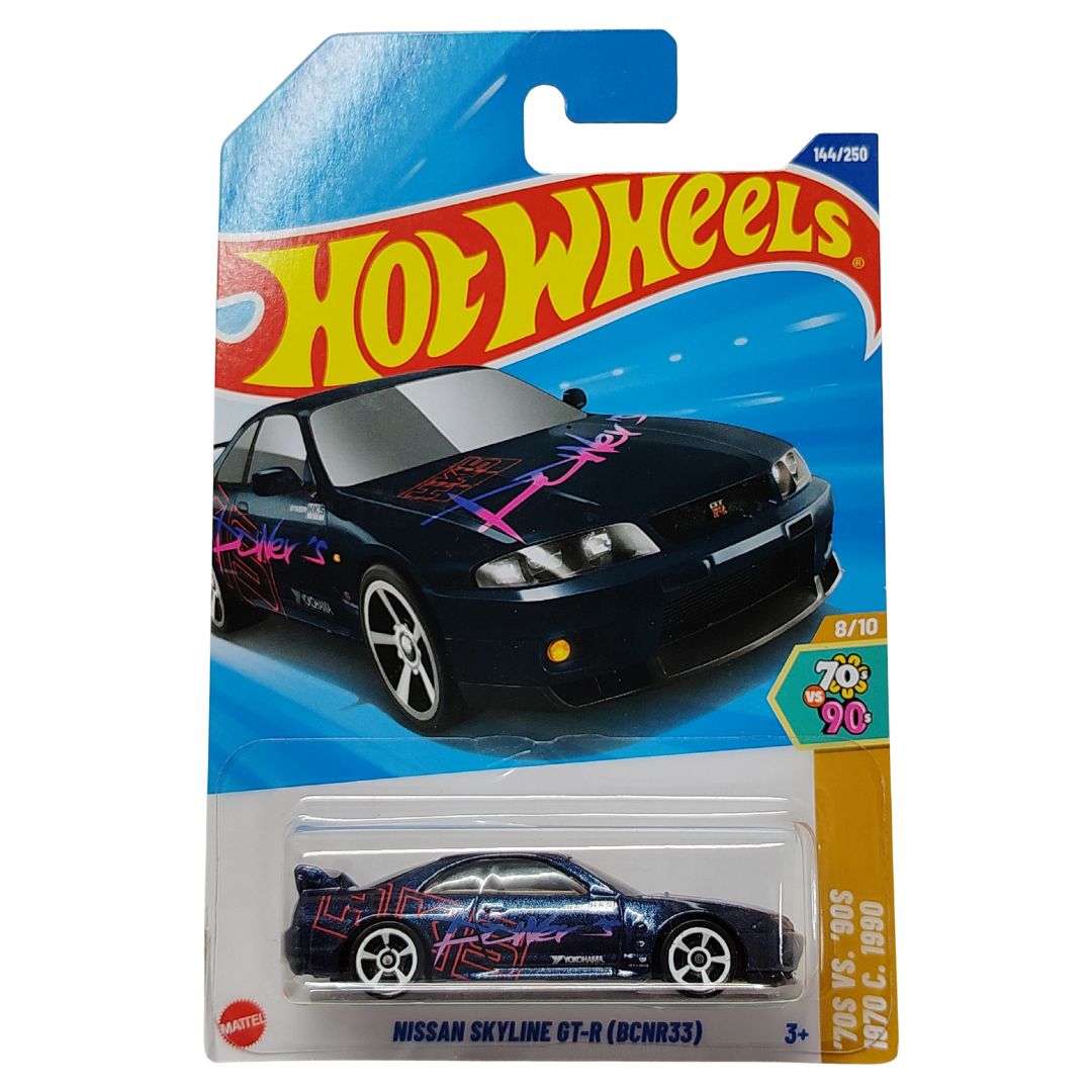 70's Vs 90's Blue Nissan Skyline GT-R (BCNR33) 1:64 Scale Die-Cast Car by Hot Wheels -Hot Wheels - India - www.superherotoystore.com