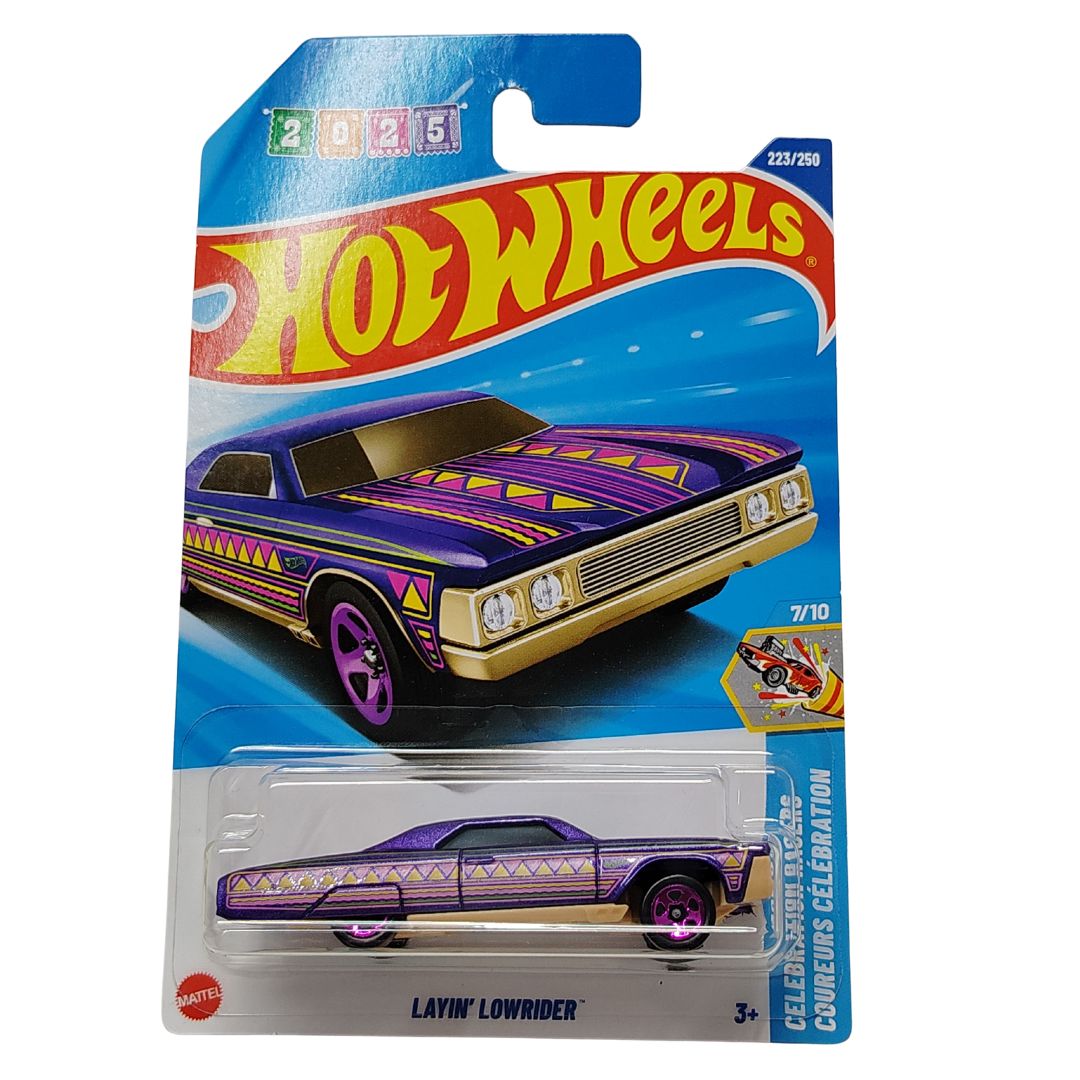 Celebration Racers Purple Layin&#39; Lowrider 1:64 Scale Die-Cast Car by Hot Wheels -Hot Wheels - India - www.superherotoystore.com