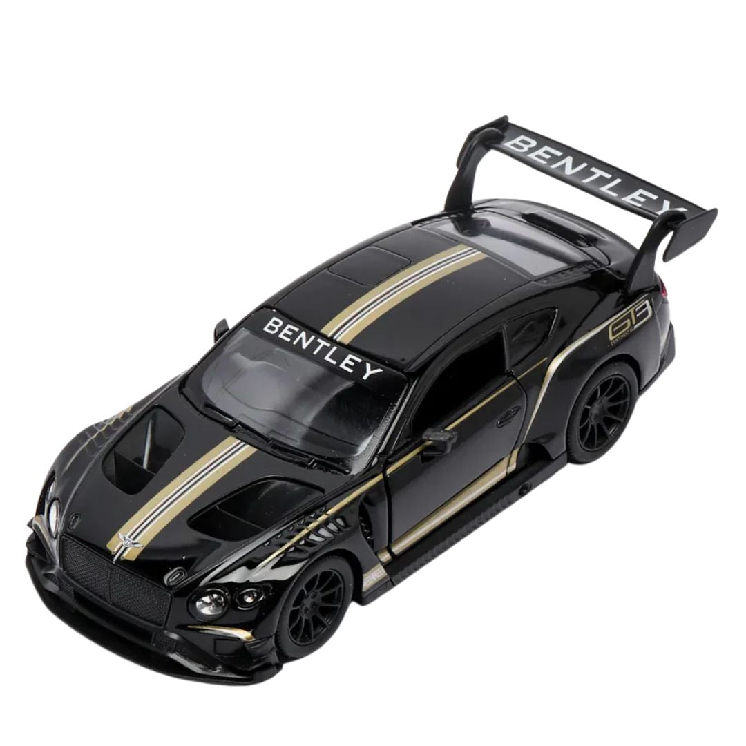 Black Bentley Continental GT3 1:38 Scale Die-Cast Car By Kinsmart -Kinsmart - India - www.superherotoystore.com