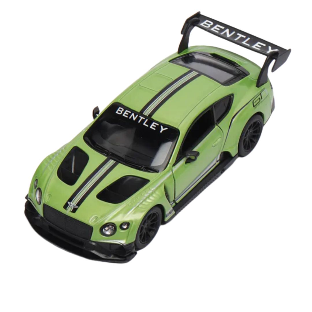 Green Bentley Continental GT3 1:38 Scale Die-Cast Car By Kinsmart