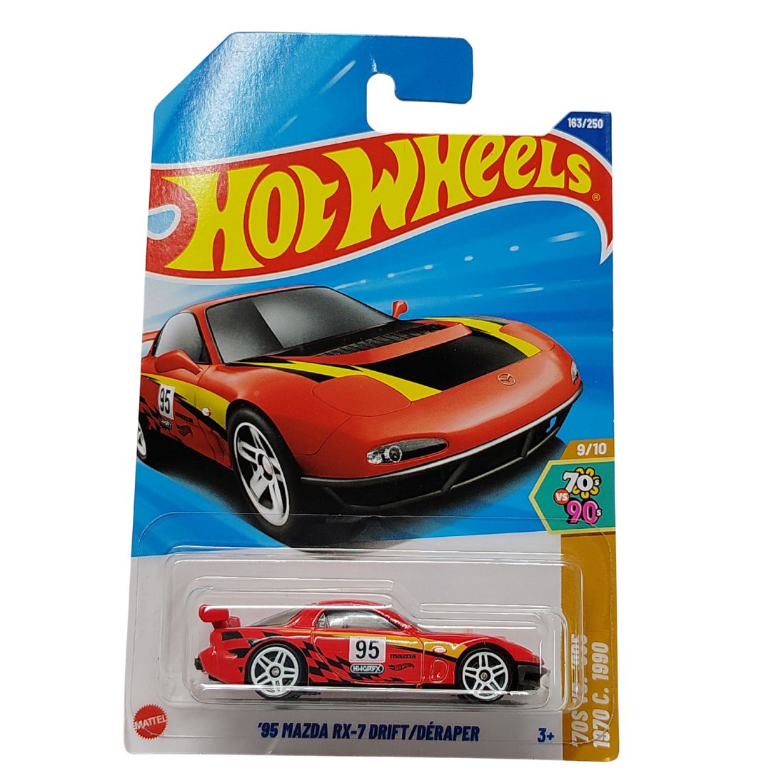 70&#39;s Vs 90&#39;s Red 1995 mazda RX-7 Drift 1:64 Scale Die-Cast Car by Hot Wheels -Hot Wheels - India - www.superherotoystore.com