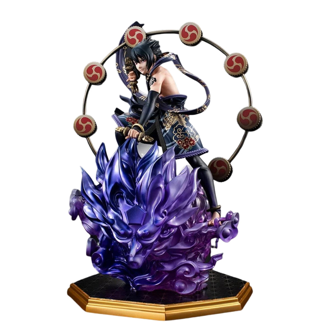 MegaHouse Naruto G.E.M. Series Sasuke Uchiha Shinobi World War Version Action Figure Purple