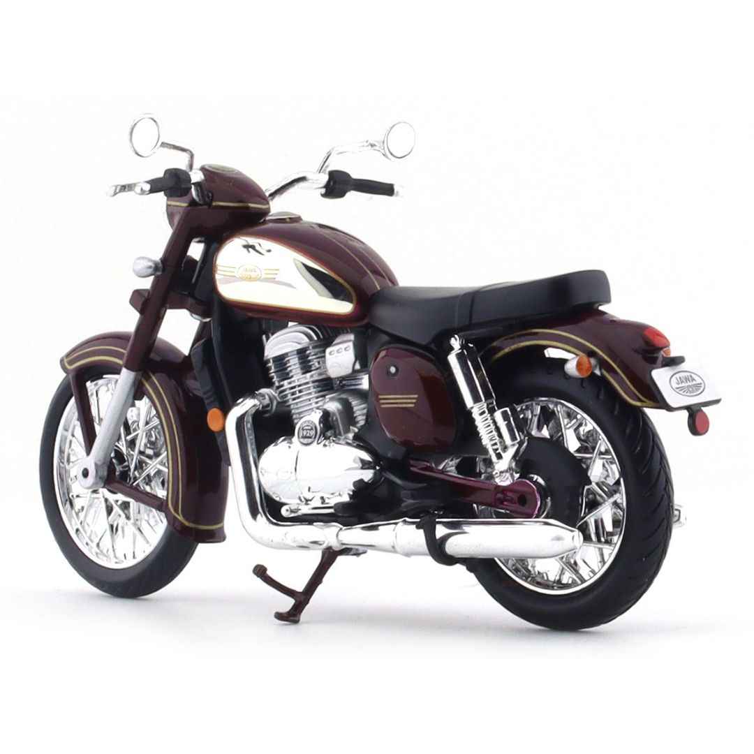 Maroon JAWA CLASSIC MINIATURE MODEL Die-cast Bike By Maisto -Maisto - India - www.superherotoystore.com