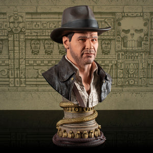 Indiana Jones Raiders of the Lost Ark Legends in 3D Indiana Jones 1:2 Scale Bust by Diamond Select Toys -Diamond Gallery - India - www.superherotoystore.com