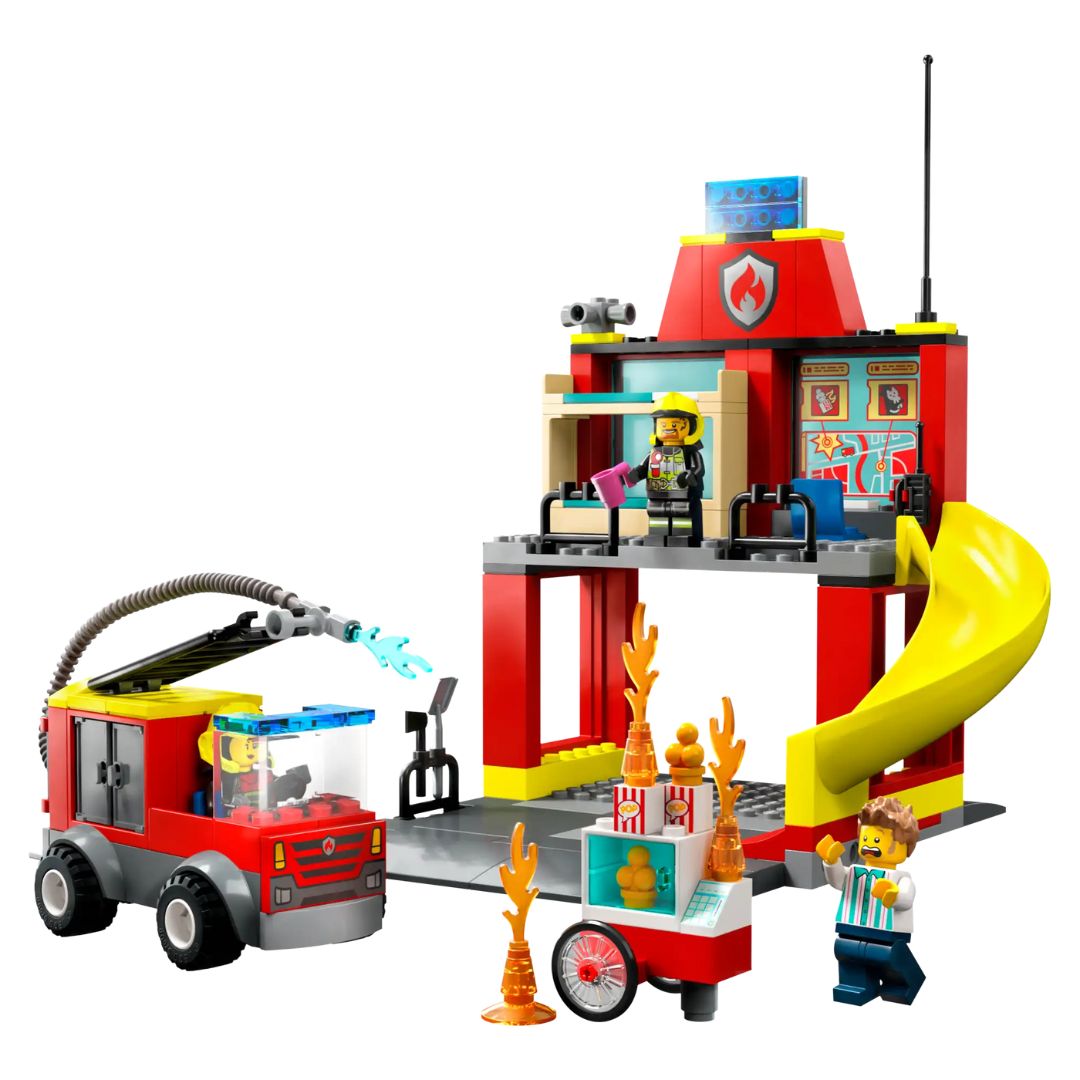 Fire Station and Fire Truck by LEGO