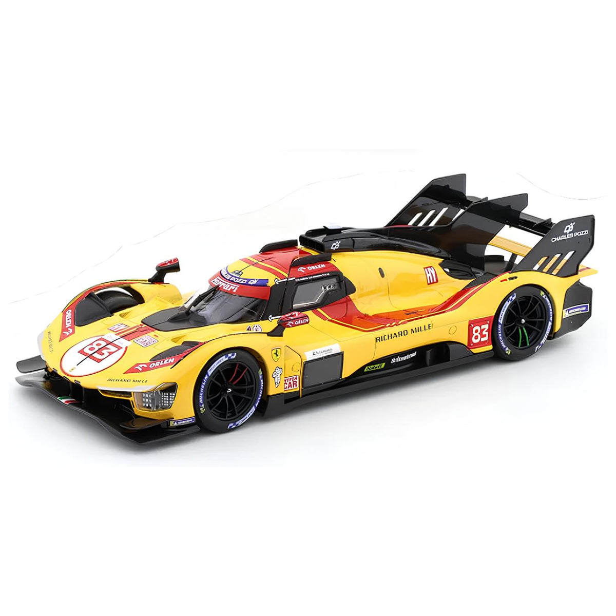 Yellow FERRARI 499P 3.0L Turbo V6 TEAM AF CORSE F1 1:24 Scale Die-Cast Model by Bburago -Bburago - India - www.superherotoystore.com