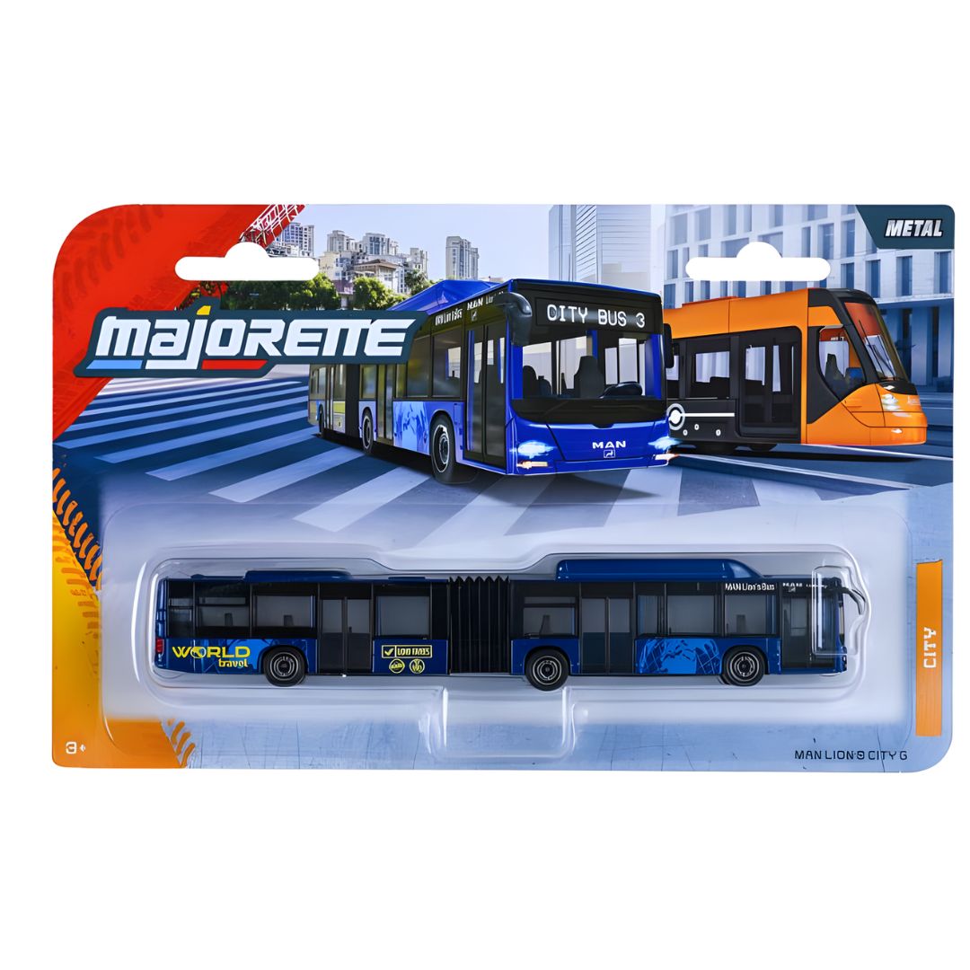 City Blue MAN LION'S CITY G 1:64 Scale Die-Cast Bus By Majorette