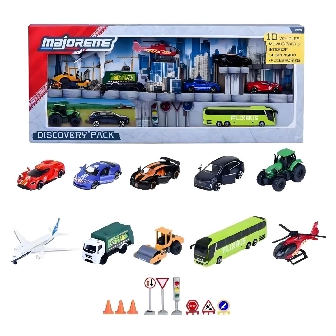 10 Pieces Discovery 1:64 Scale Set by Majorette