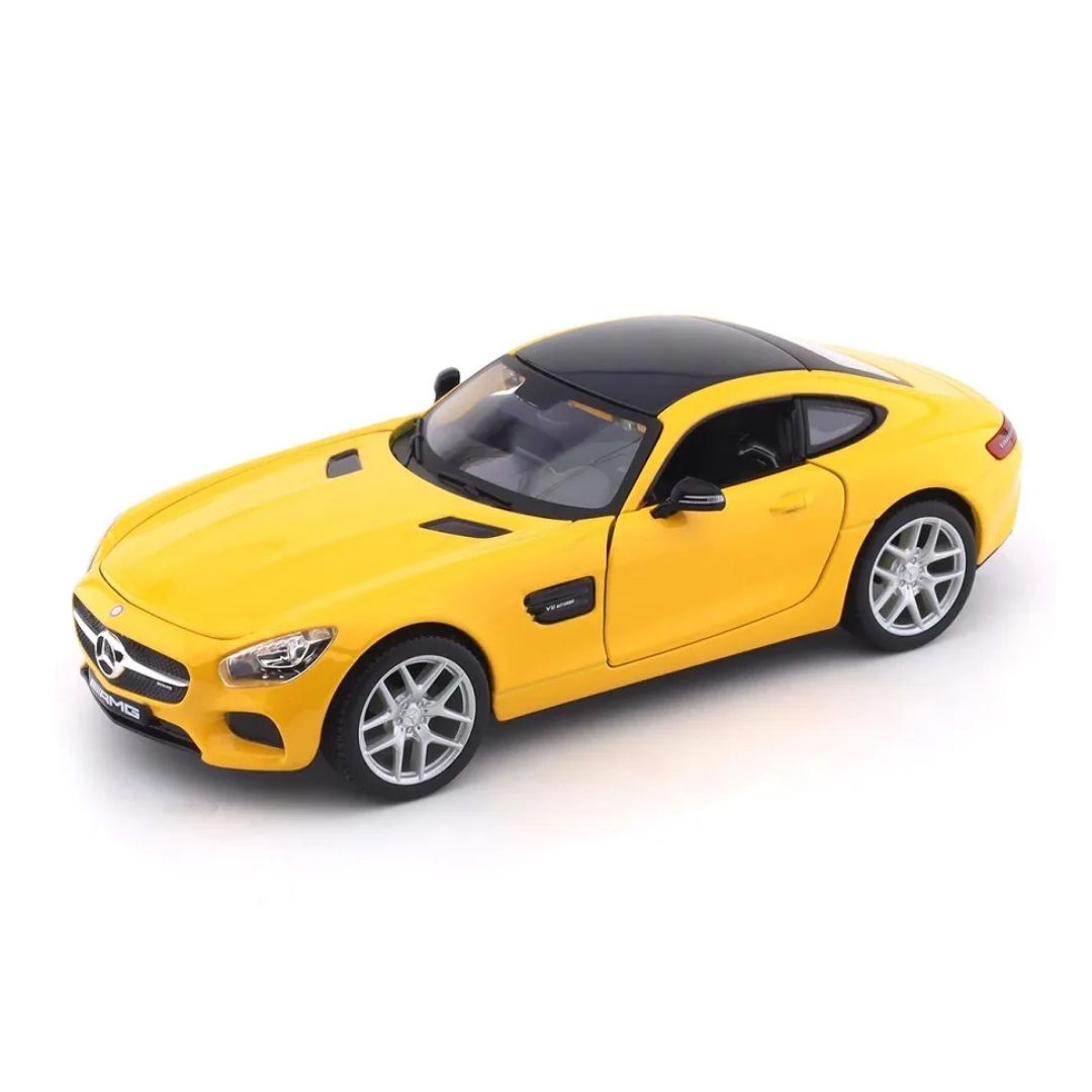 Yellow Mercedes-Benz AMG GT in Hard Case 1:24 Scale Die-Cast Car by Maisto