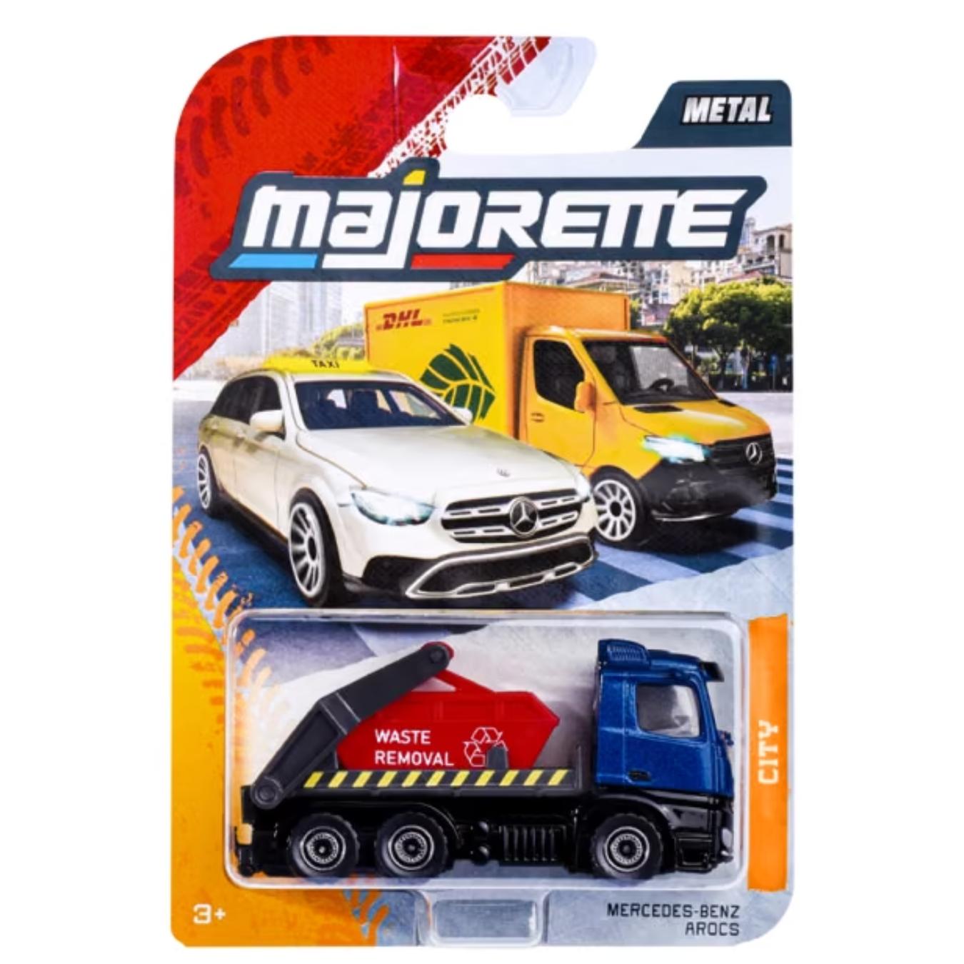 City Premium Blue Actros Waste Removal 1:64 Scale Die-Cast Truck By Majorette -Majorette - India - www.superherotoystore.com