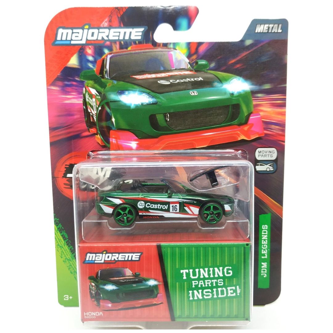 Green JDM Legends Honda S2000 1:64 Scale Die-Cast Car By Majorette -Majorette - India - www.superherotoystore.com