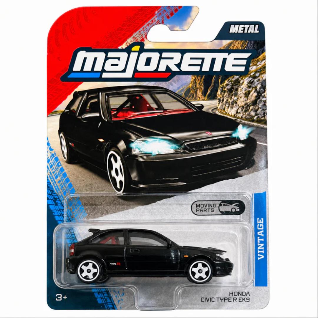 Vintage Series Black Honda Civic Type R EK9 1:64 Scale Die-Cast Car By Majorette -Majorette - India - www.superherotoystore.com