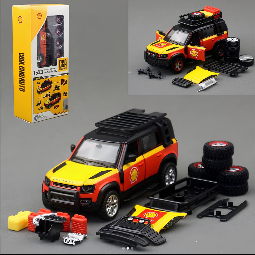 Land Rover Defender 110 Shell Red 1:43 Scale Tuning Set Model Car By CCA -CCA - India - www.superherotoystore.com