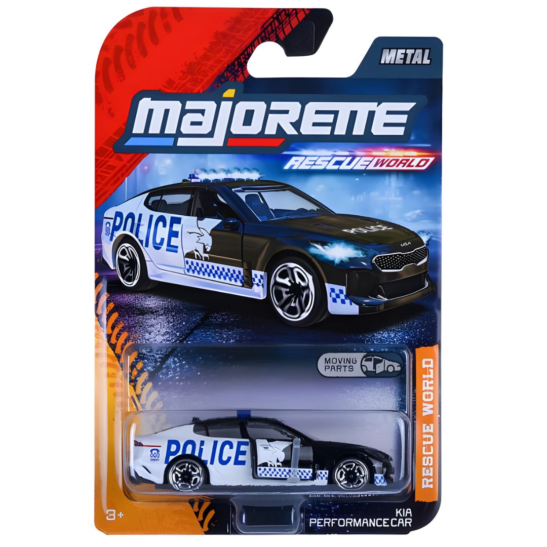 Rescue World KIA PERFORMANCE Car 1:64 Scale Die-Cast Car By Majorette