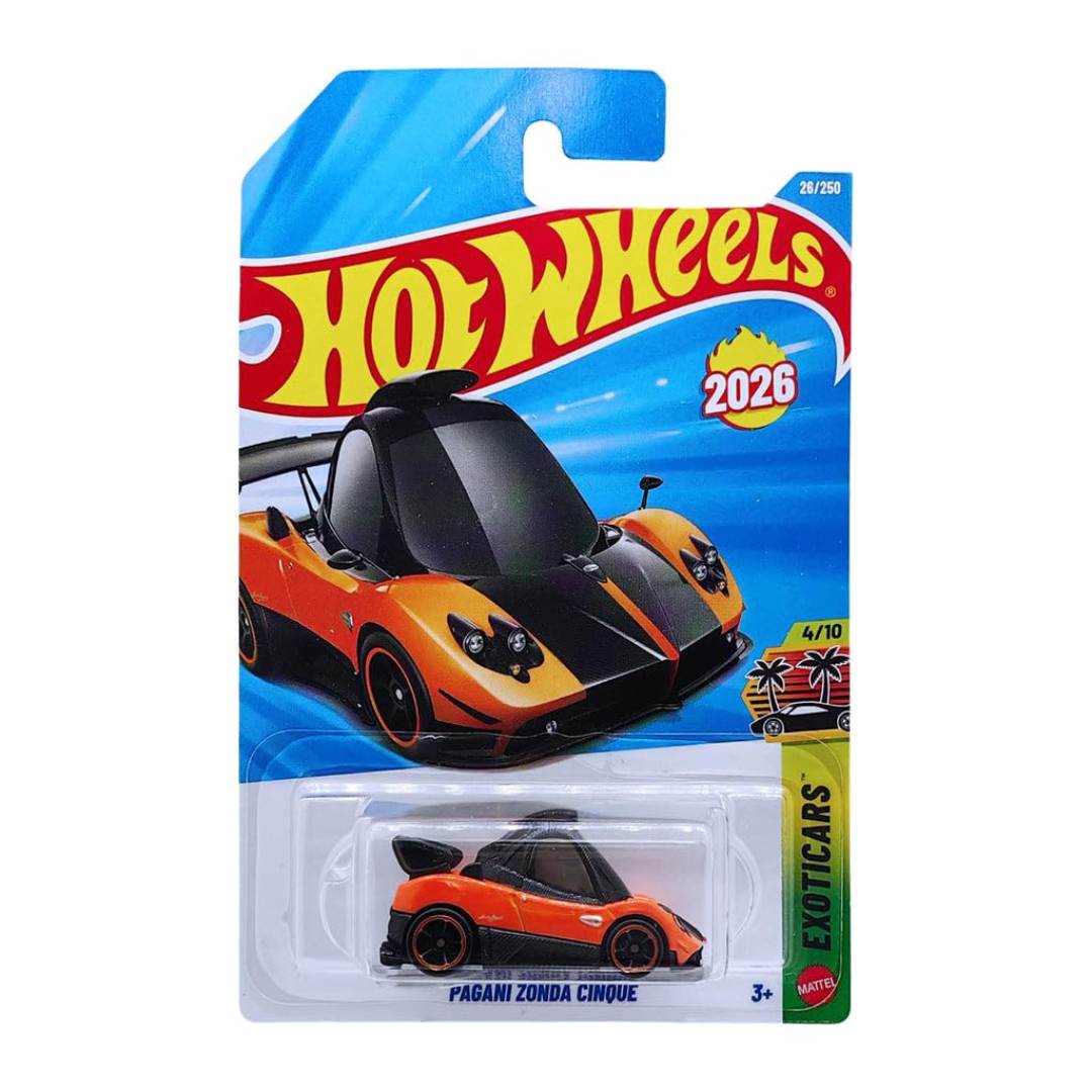 Orange Exoticas Pagani Zonda Cinque (26/250) 1:64 Scale Die-Cast Car By Hot Wheels -Hot Wheels - India - www.superherotoystore.com