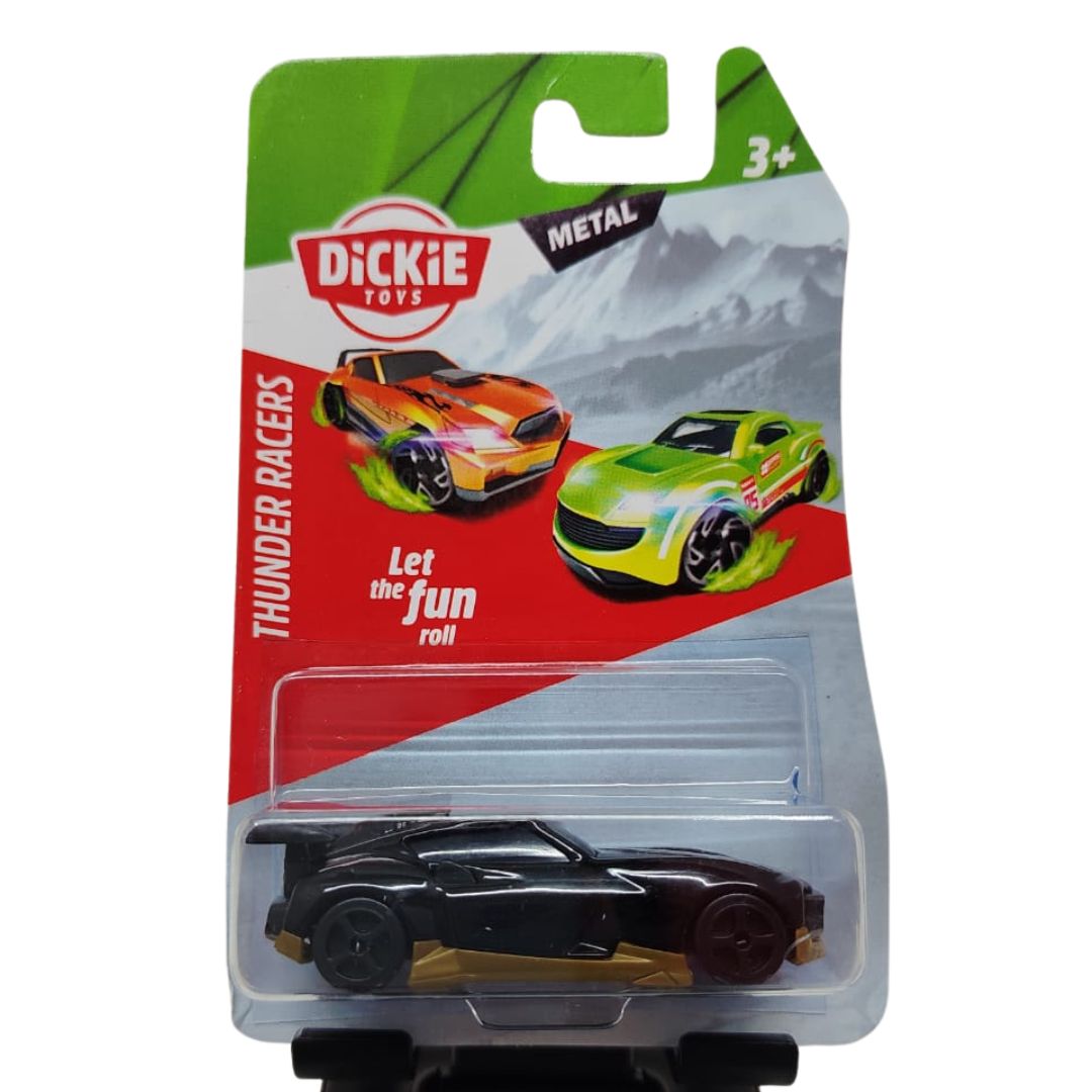 Black - Golden Thunder Racers 1:64 Scale Die-Cast Car By Dickie Toys -Dickie Toys - India - www.superherotoystore.com