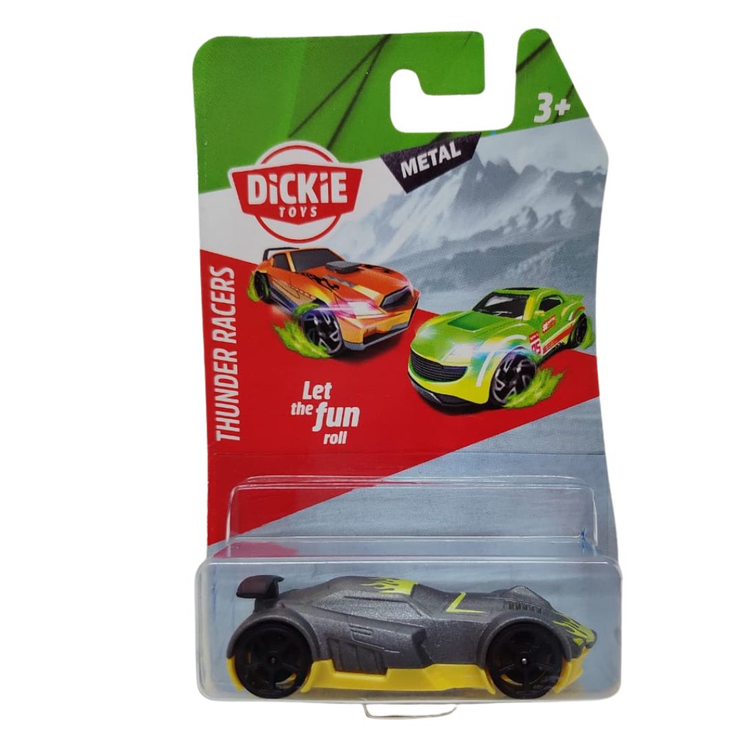 Silver - Yellow Thunder Racers 1:64 Scale Die-Cast Car By Dickie Toys -Dickie Toys - India - www.superherotoystore.com