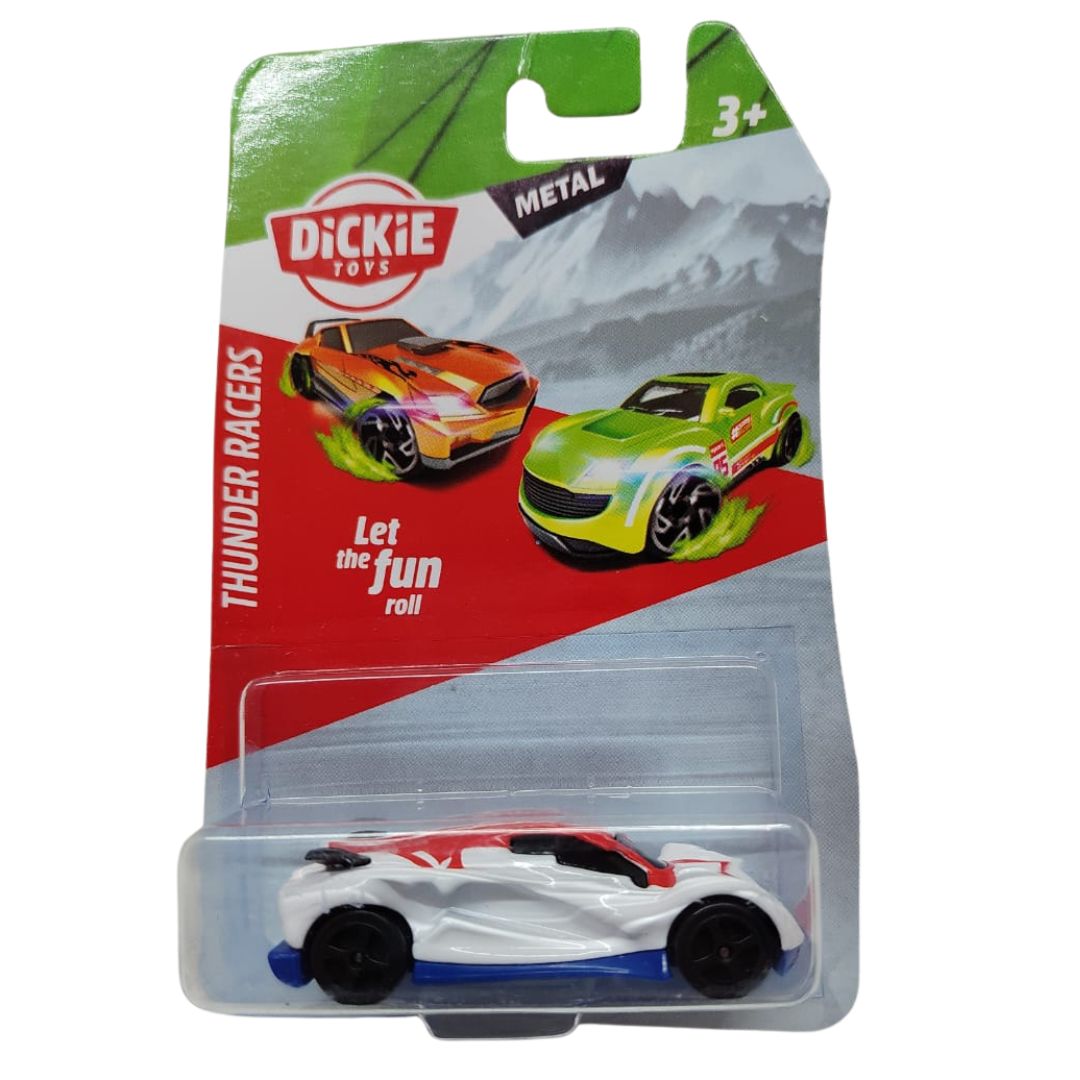 White - Blue Thunder Racers 1:64 Scale Die-Cast Car By Dickie Toys -Dickie Toys - India - www.superherotoystore.com
