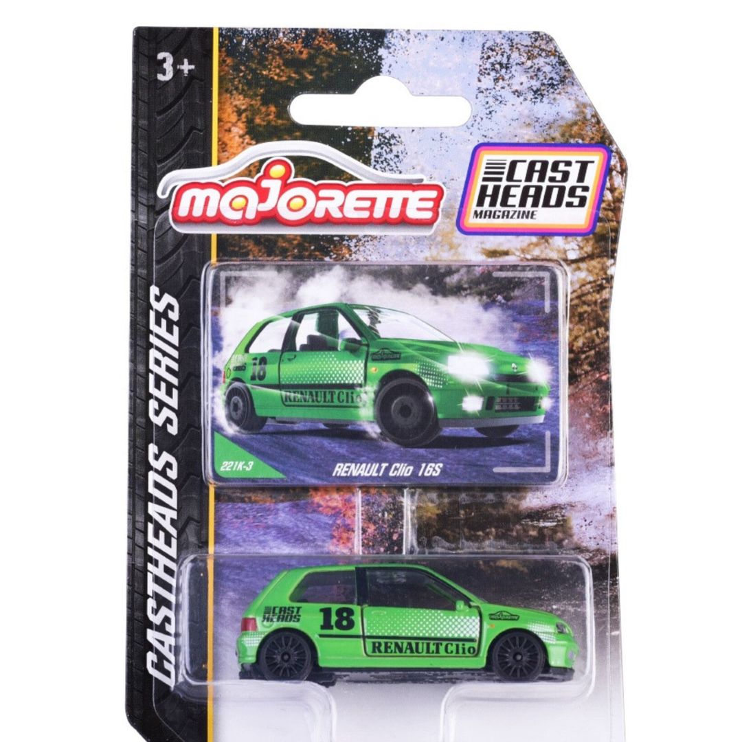 Castheads Green Renault Clio 1:64 Scale Die-Cast Car By Majorette