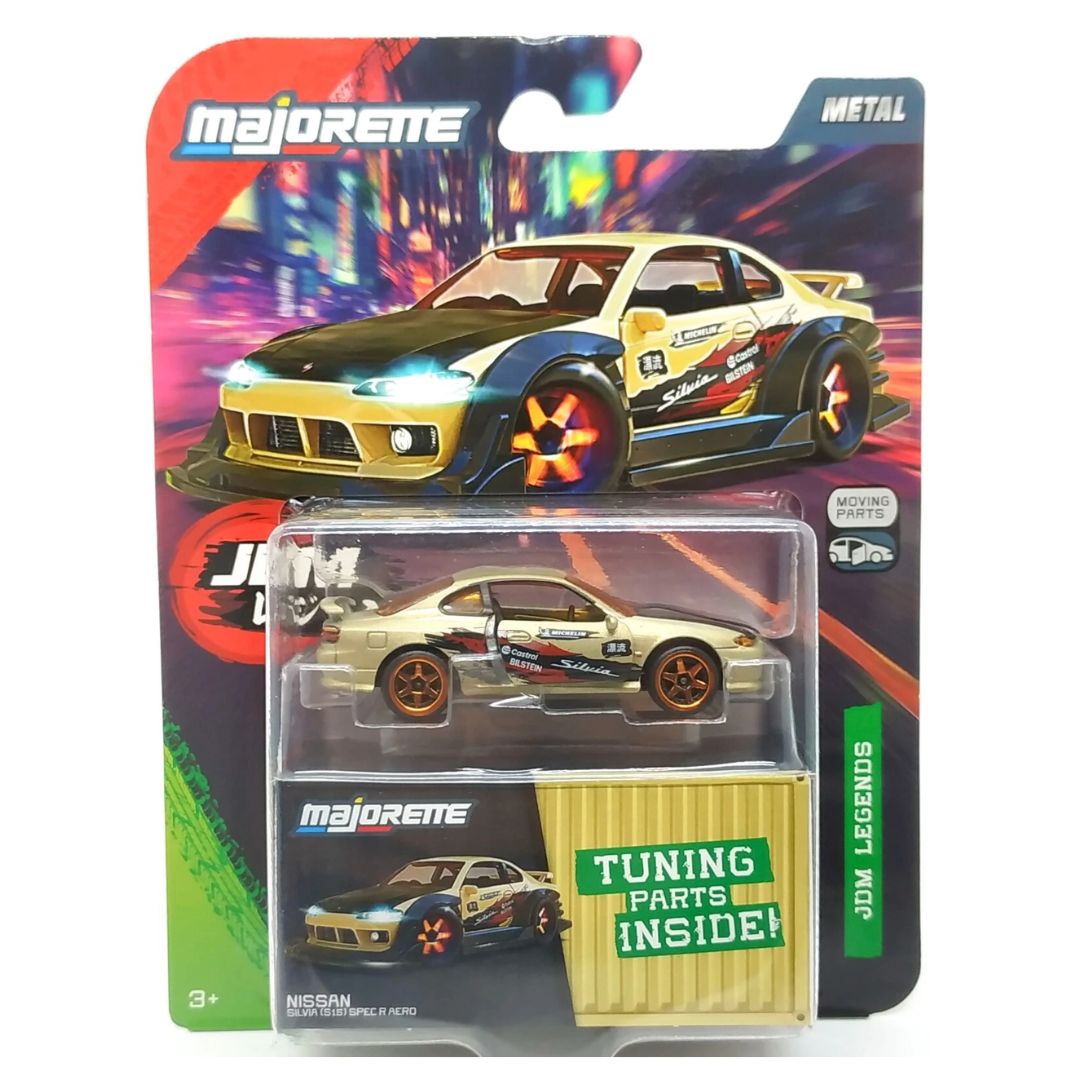 Gold JDM Legends Nissan Silvia (S15) 1:64 Scale Die-Cast Car By Majorette -Majorette - India - www.superherotoystore.com