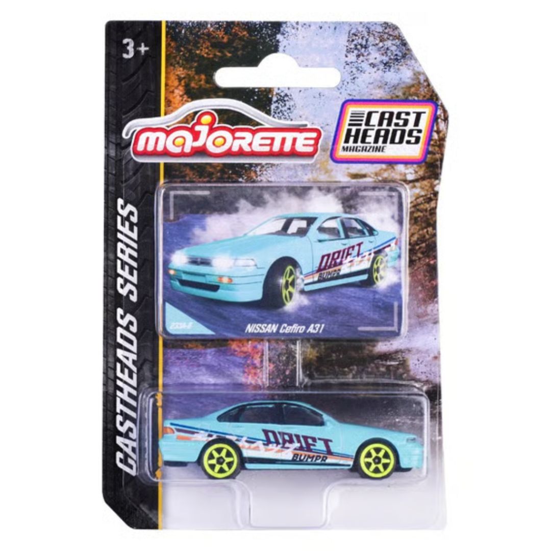 Castheads Blue Nissan CefIro A31 1:64 Scale Die-Cast Car By Majorette