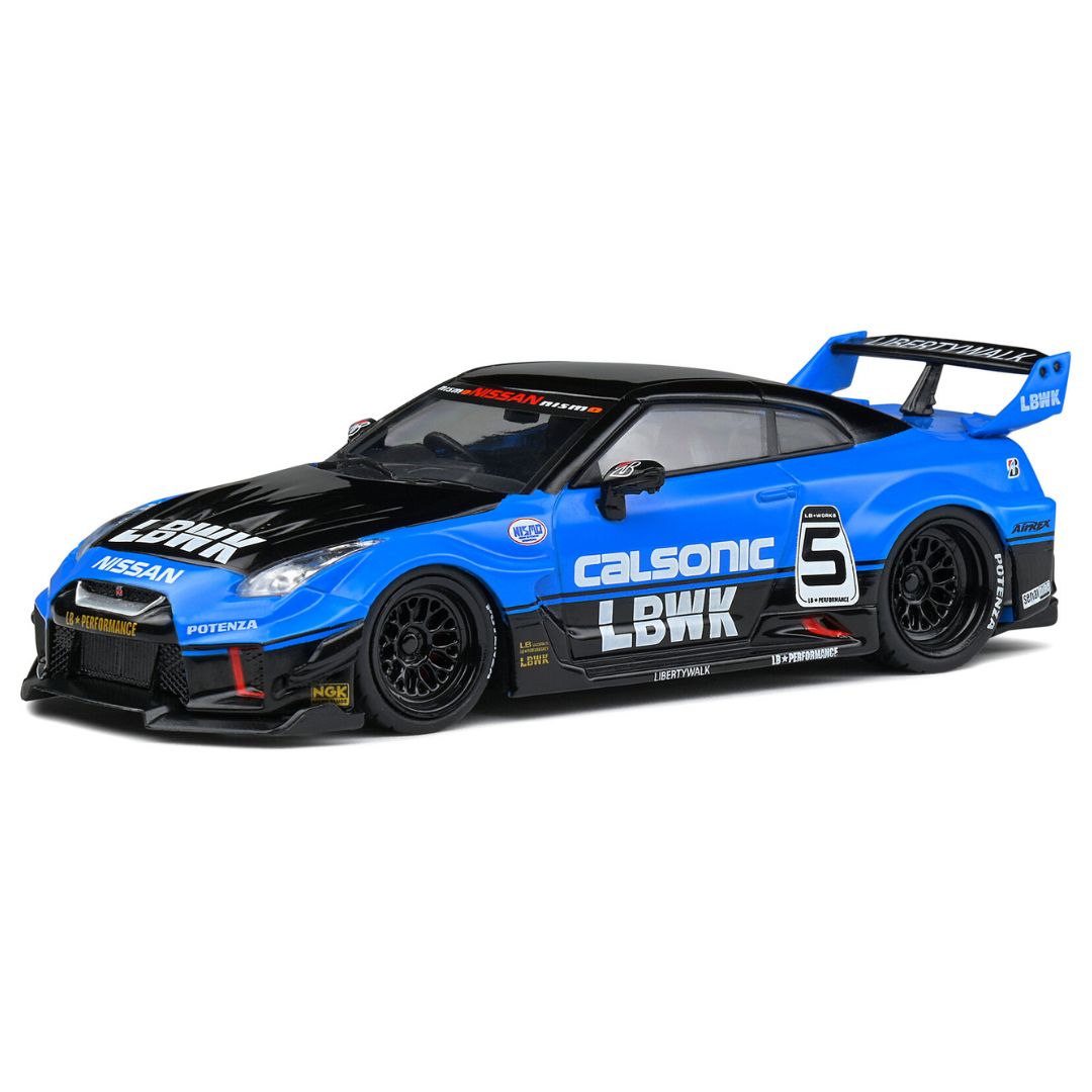 Blue 1:43 Scale Nissan GTR-R R35 Liberty Walk Body Kit Die-Cast Car by Solido -Solido - India - www.superherotoystore.com