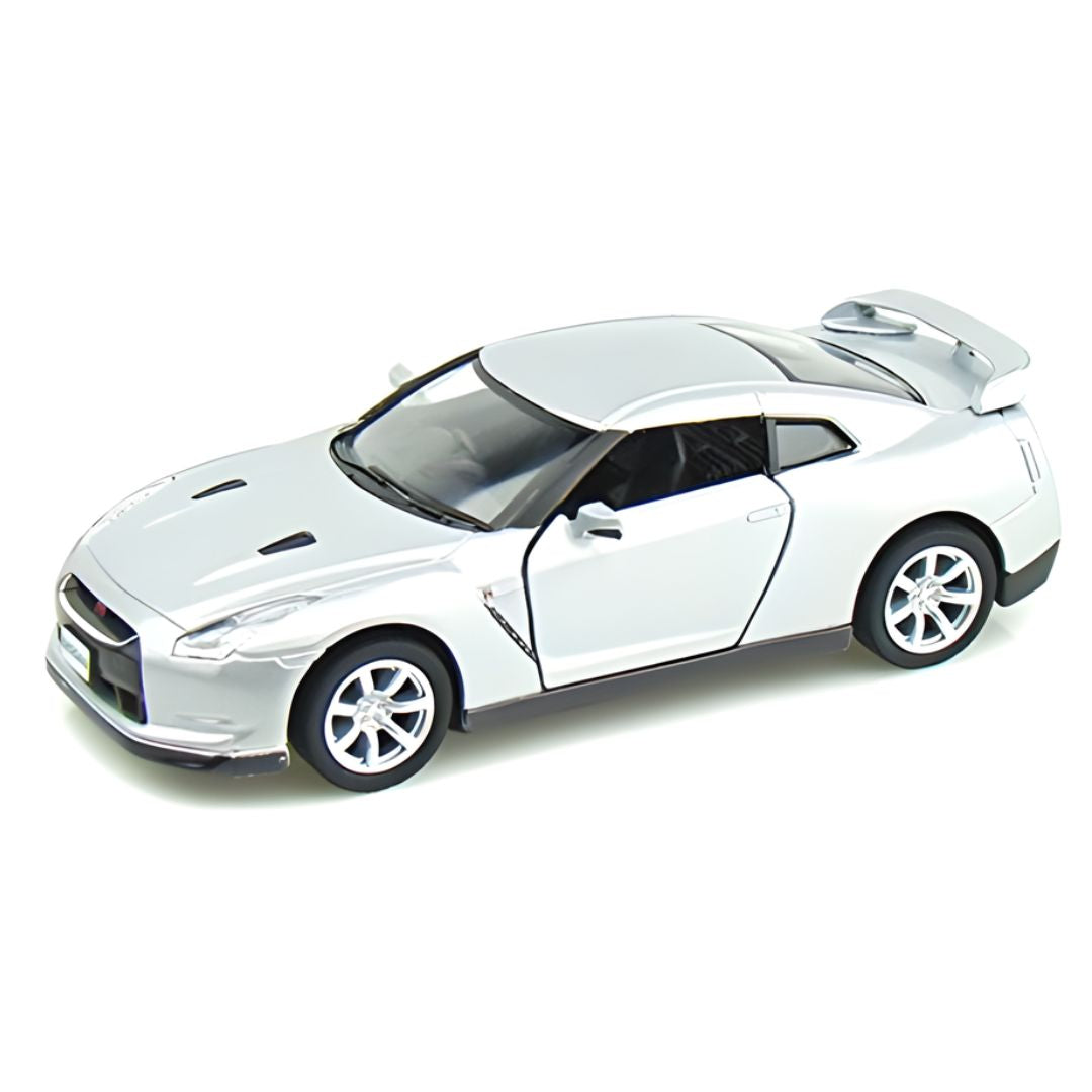 Silver 2009 Nissan GT-R R35 1:36 Scale Die-Cast Car By Kinsmart