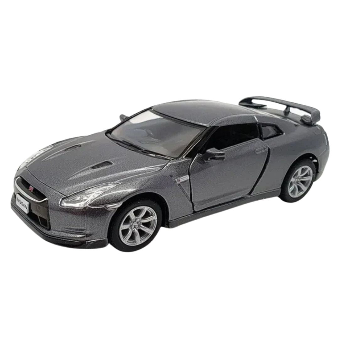 Grey 2009 Nissan GT-R R35 1:36 Scale Die-Cast Car By Kinsmart