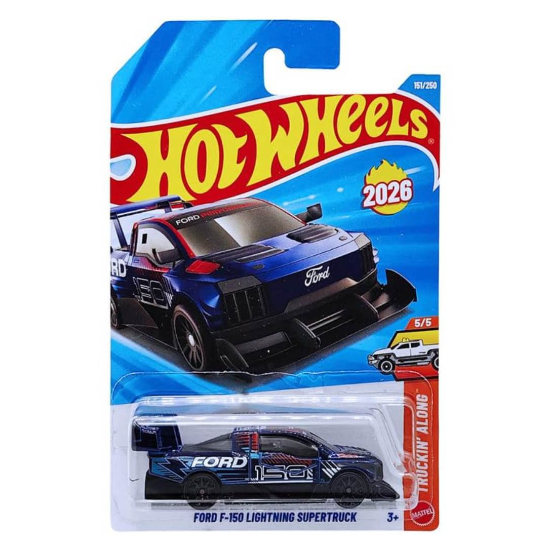 Blue Track Along Ford F-150 Lightning Supertruck (151/250) 1:64 Scale Die-Cast Car By Hot Wheels -Hot Wheels - India - www.superherotoystore.com