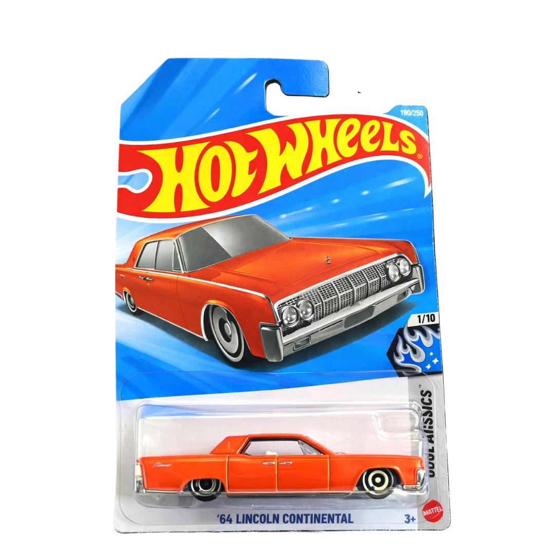 Orange Cool Classic 64 Lincoln Continental (170/250) 1:64 Scale Die-Cast Car By Hot Wheels -Hot Wheels - India - www.superherotoystore.com