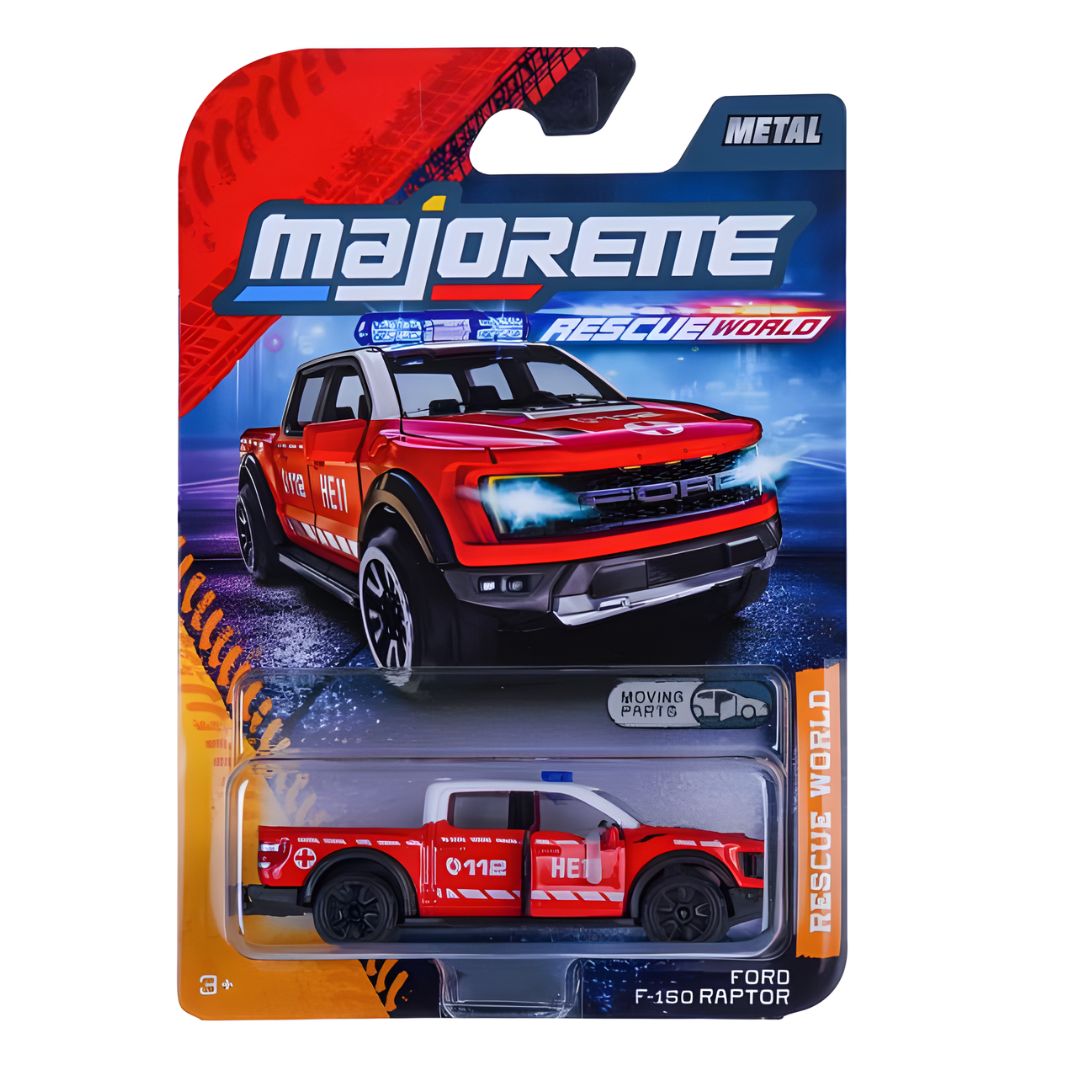 Rescue World FORD F-150 RAPTOR 1:64 Scale Die-Cast Car By Majorette