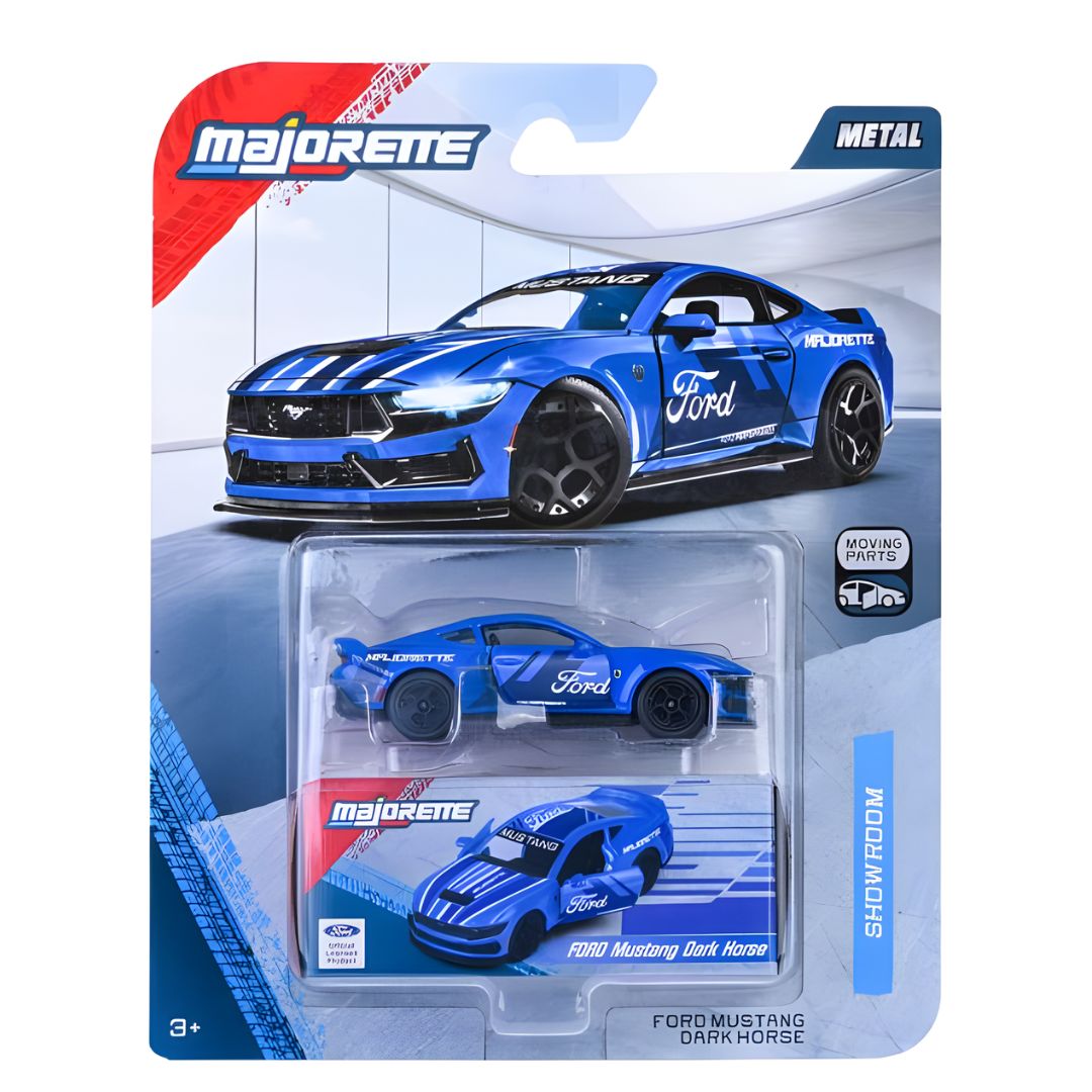 Showroom Deluxe Ford Mustang Dark Horse 1:64 Scale Die-Cast Car By Majorette -Majorette - India - www.superherotoystore.com