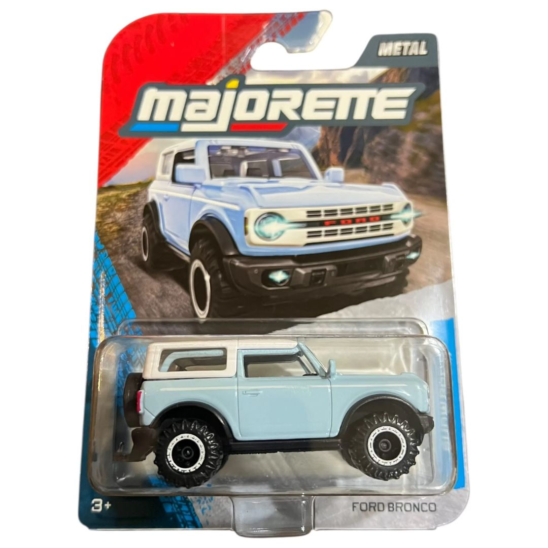Showroom Premium Cars Blue Ford Bronco 1:64 Scale Die-Cast Car By Majorette
