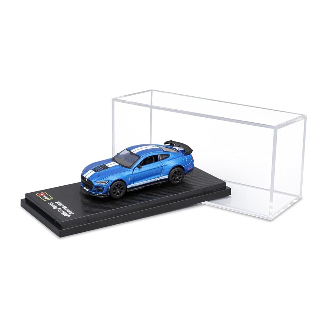 Blue 2020 Mustang Shelby GT500 (Hard Case) 1:64 Scale Die-Cast car By Bburago -Bburago - India - www.superherotoystore.com