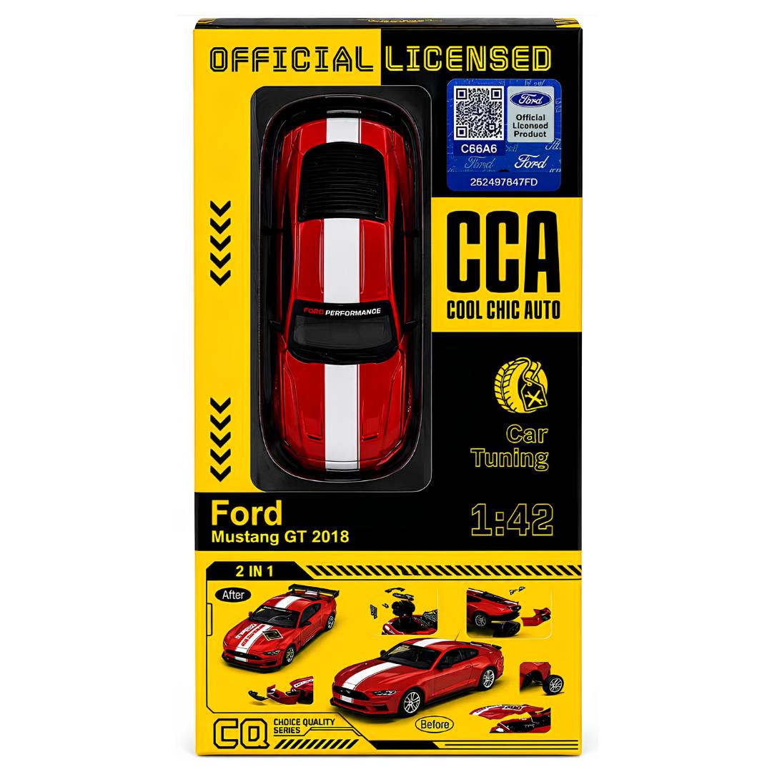 Ford Mustang GT 2018 Red 1:42 Scale Assembled Diecast Model Car By CCA -CCA - India - www.superherotoystore.com