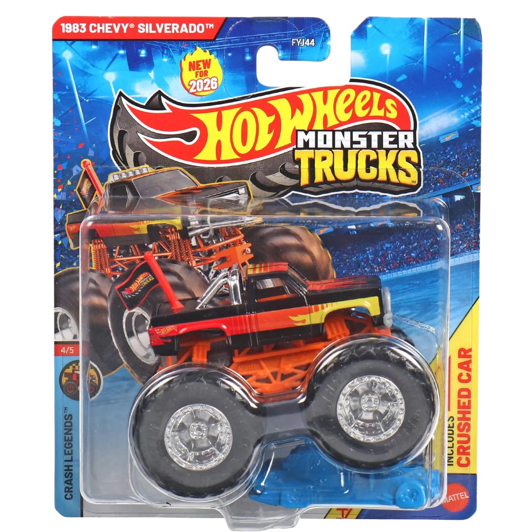 Crash Legends 1983 Chevy Silverado 1:64 Scale Die-Cast Monster Truck By Hot Wheels -Hot Wheels - India - www.superherotoystore.com