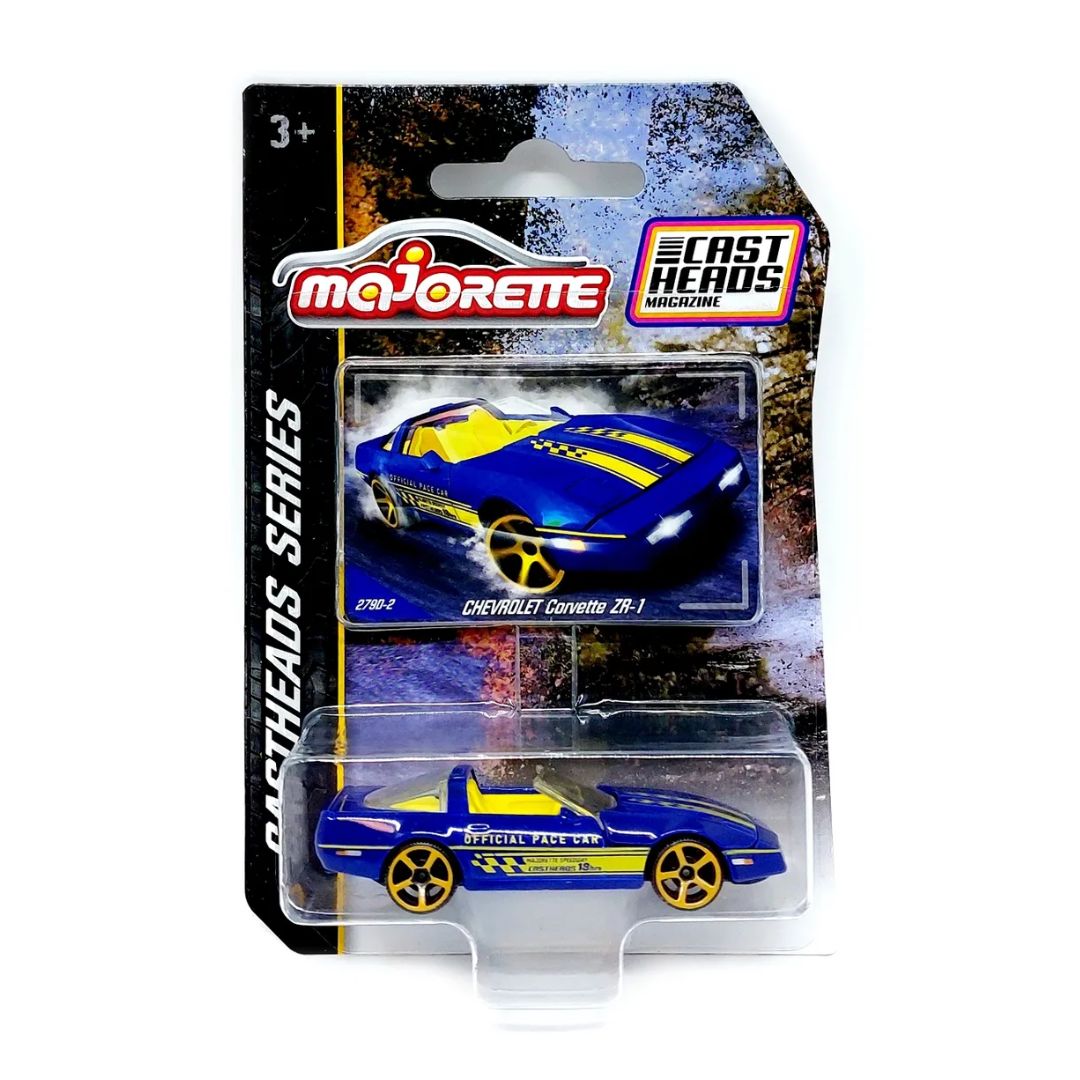Castheads Blue Chevrolet Corvette 1990 ZR-1 1:64 Scale Die-Cast Car By Majorette -Majorette - India - www.superherotoystore.com
