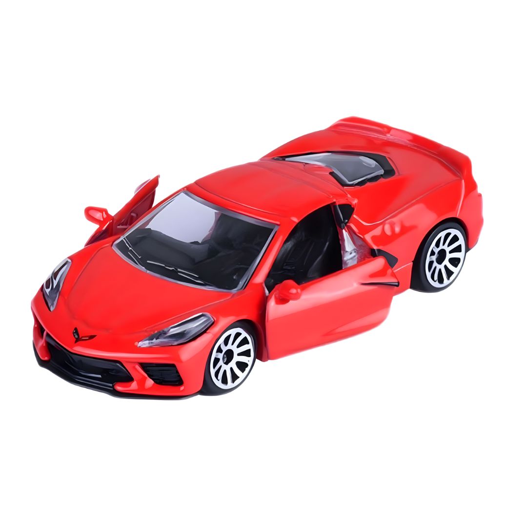 Showroom Premium Cars Red Chevrolet Corvette 1:64 Scale Die-Cast Car By Majorette -Majorette - India - www.superherotoystore.com