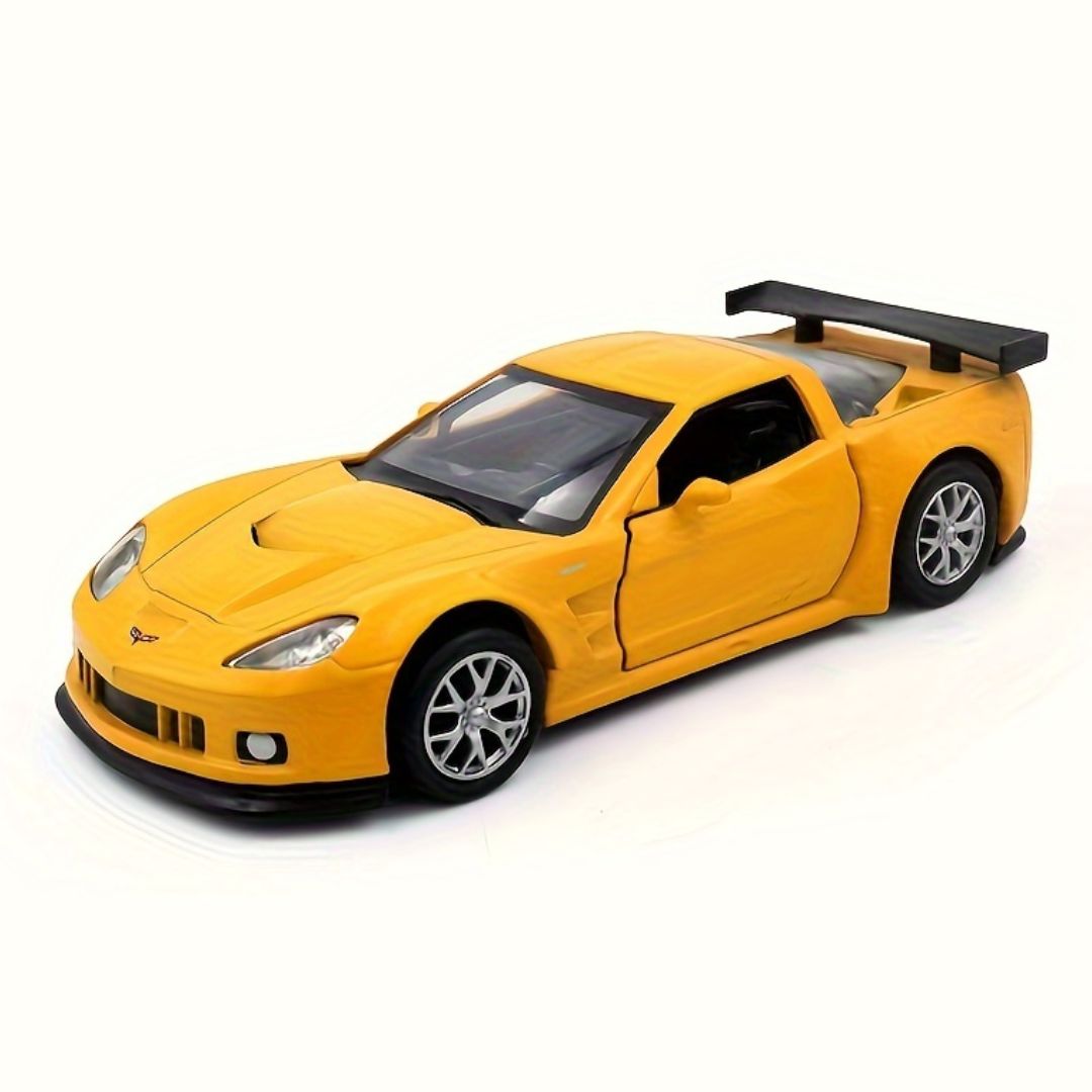 Yellow Chevrolet Corvette C6-R 1:43 Scale Die-Cast Car By RMZ