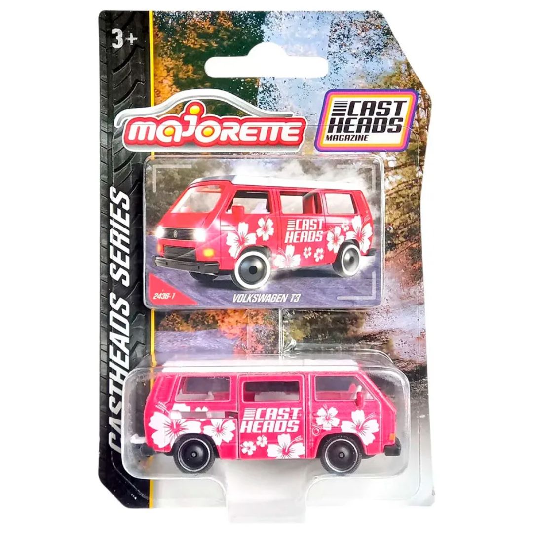 Castheads Red Volkswagen T3 1:64 Scale Die-Cast Car By Majorette