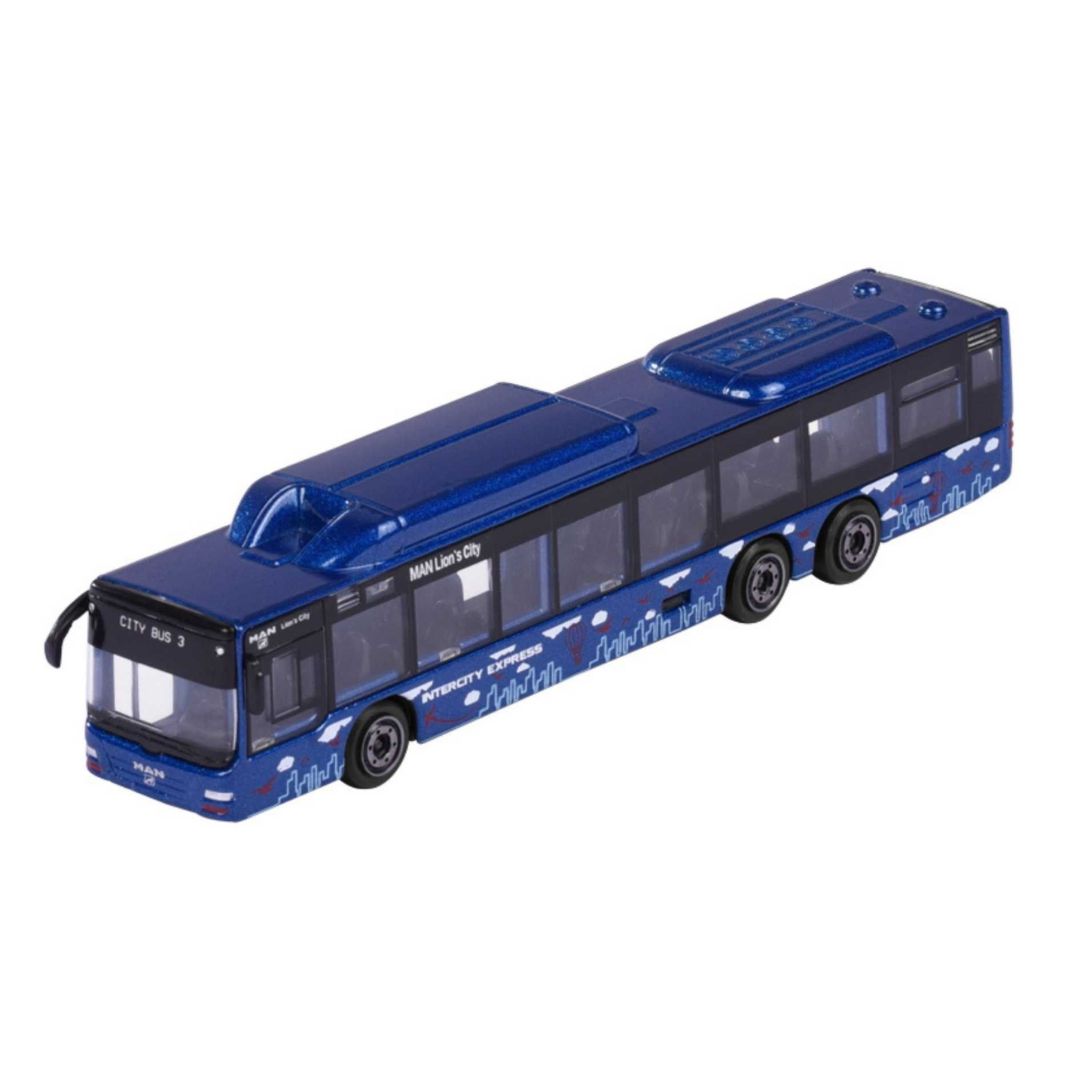 City Series - BLUE Man Lion's City C Die-Cast Bus by Majorette