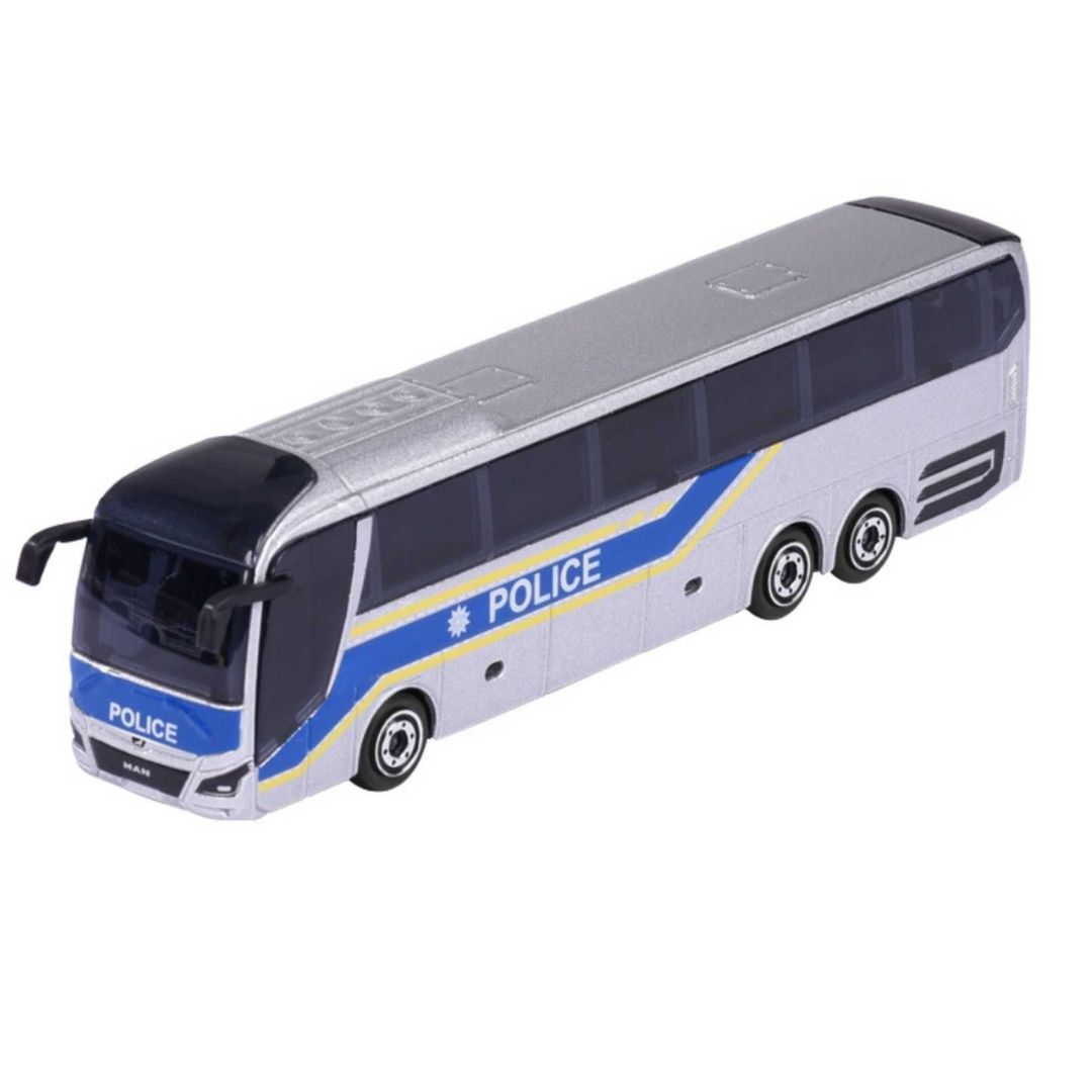 City Series - SILVER POLICE MAN CITY LIONS COACH L Die-Cast Bus by Majorette