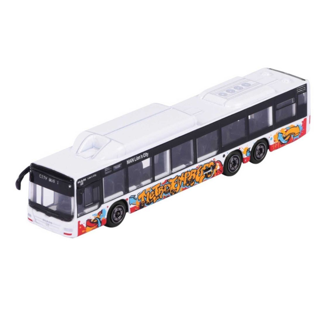 City Series - White Man Lion's City CDie-Cast Bus by Majorette
