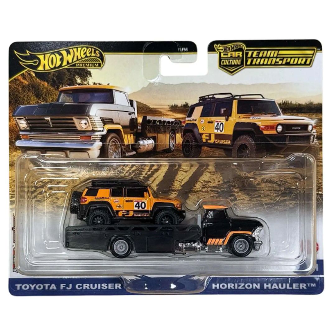 Team Transport Toyota FJ Cruiser and Horizon Hauler Car Set by Hot Wheels