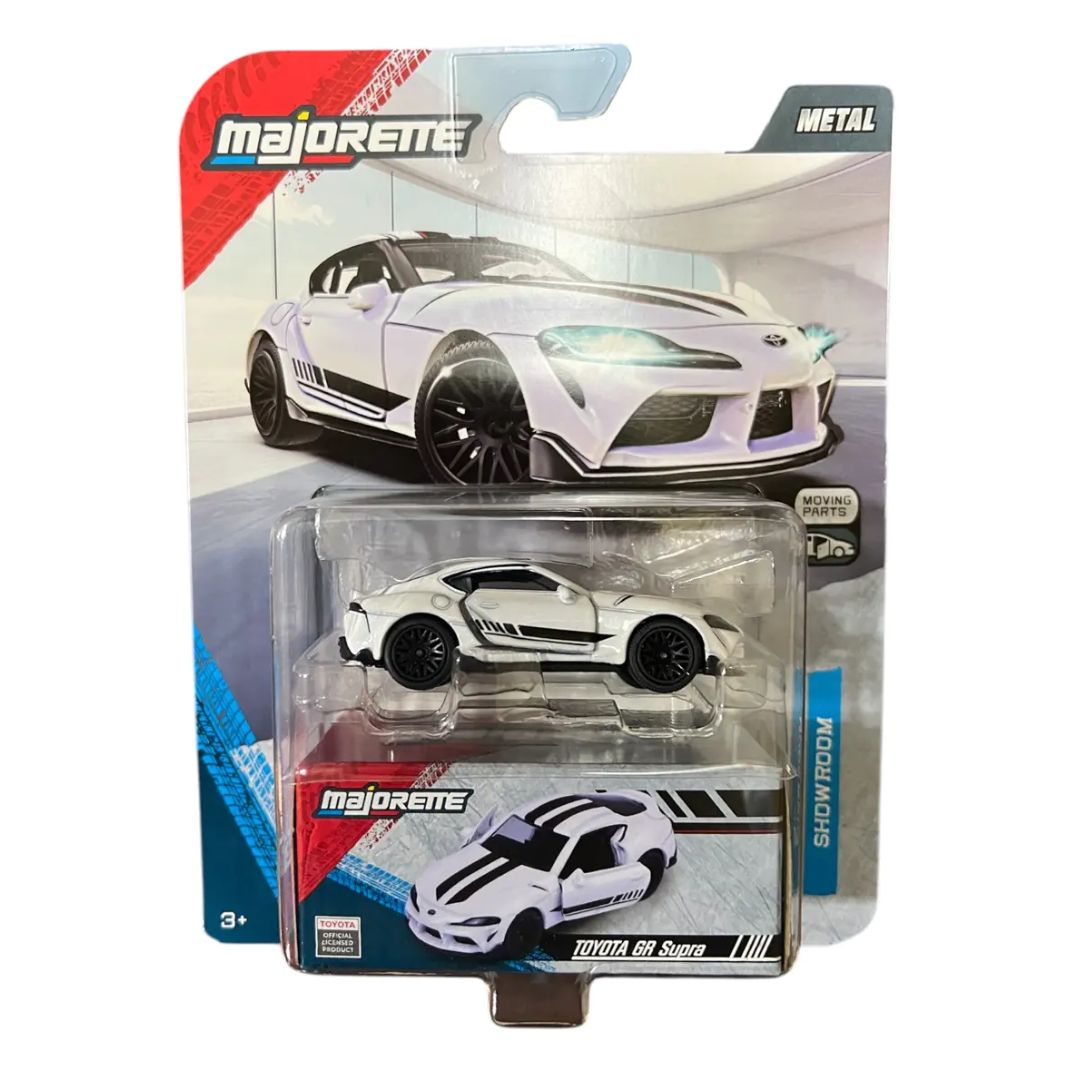 Showroom Deluxe White TOYOTA GR Supra 1:64 Scale Die-Cast Car By Majorette -Majorette - India - www.superherotoystore.com